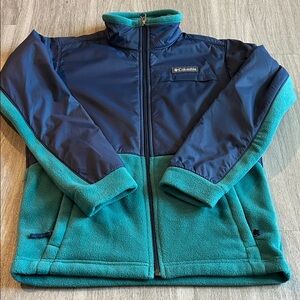 Columbia Kids' Blue and Green Puffer Jacket(like New)
